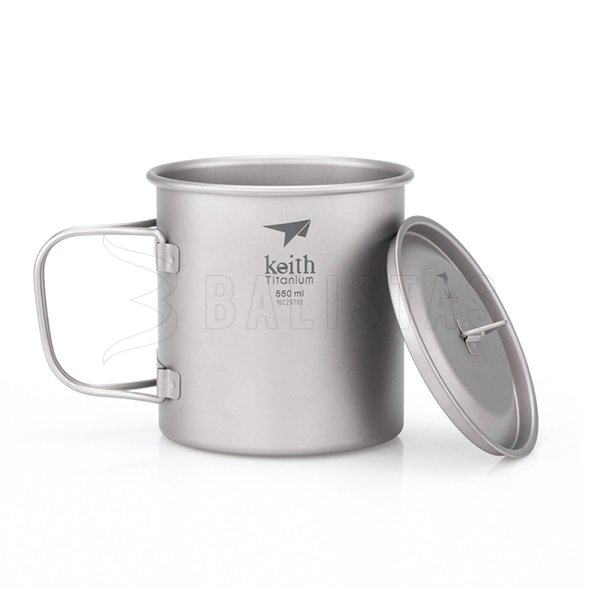 Titanium Keith mug with lid 550ml