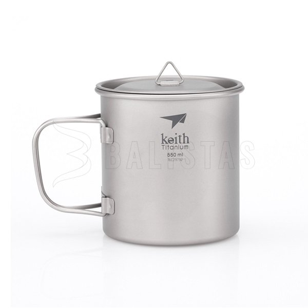 Titanium Keith mug with lid 550ml