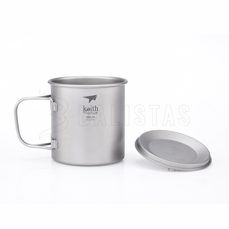 Titanium Keith mug with lid 550ml