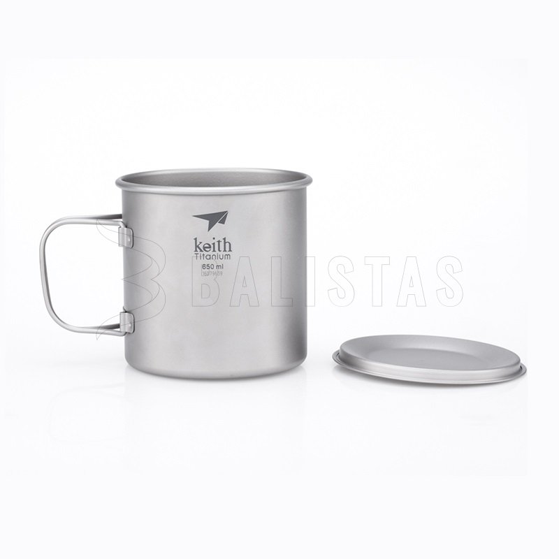 Titanium Keith mug with lid 650ml