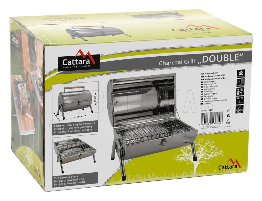 Charcoal table grill Cattara Double