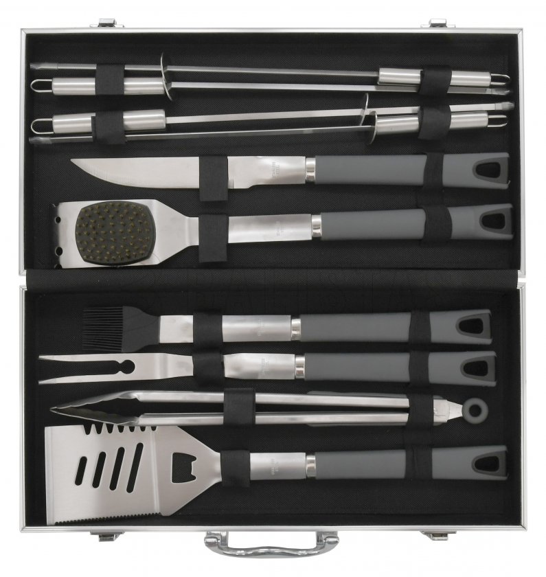 Grilling tools Cattara Grey Line set 11pcs