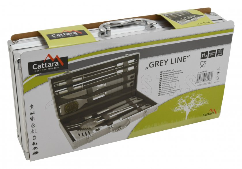 Grilling tools Cattara Grey Line set 11pcs