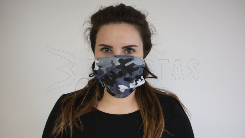 Cotton winter drape Camo square