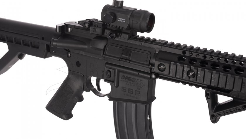 Crosman DPMS SBR Full Auto 4,5mm with Red Dot Sight