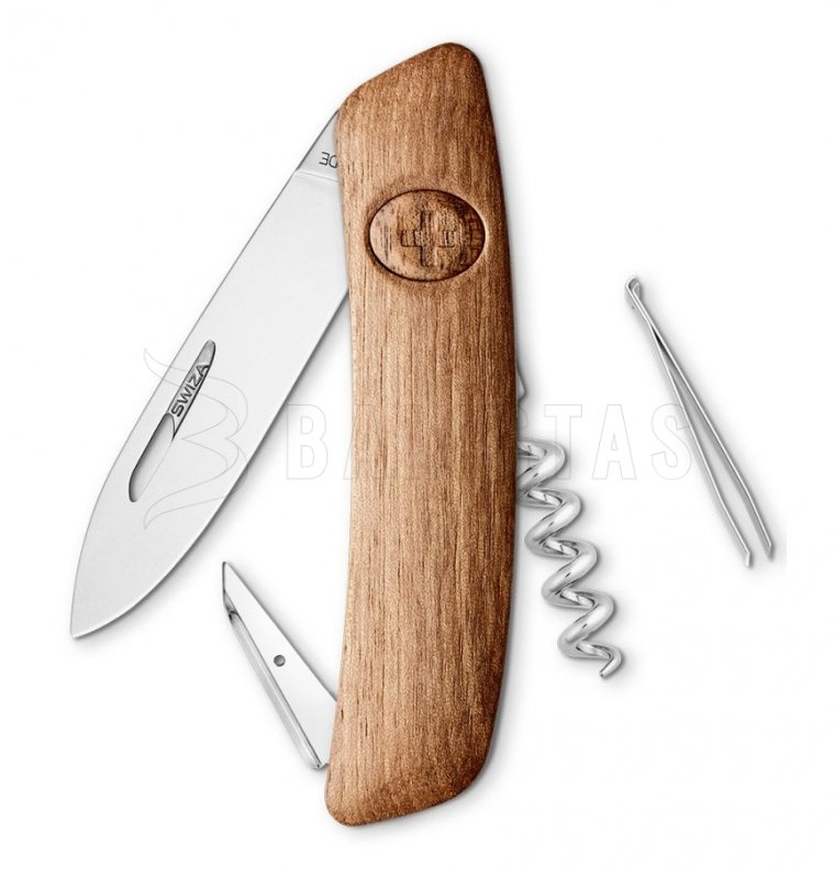 Swiss pocket knife Swiza D01 walnut wood