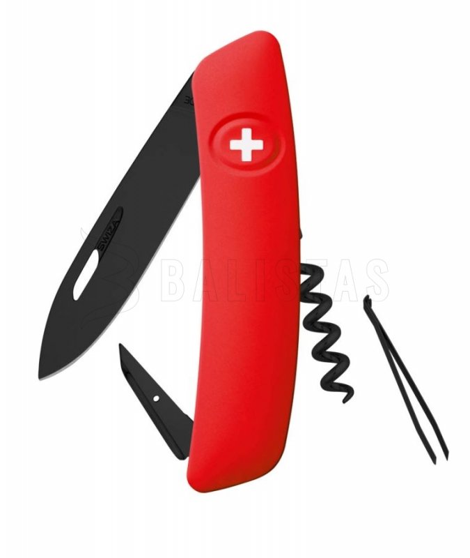 Swiss pocket knife Swiza D01 Allblack red