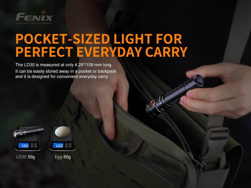 Flashlight Fenix LD30 + USB battery 3500 mAh