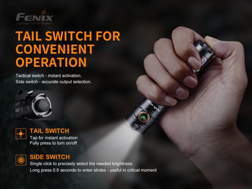 Flashlight Fenix LD30 + USB battery 3500 mAh