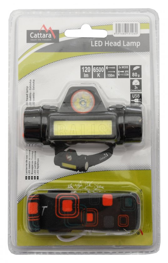 Cattara 120lm Rechargeable Headlamp