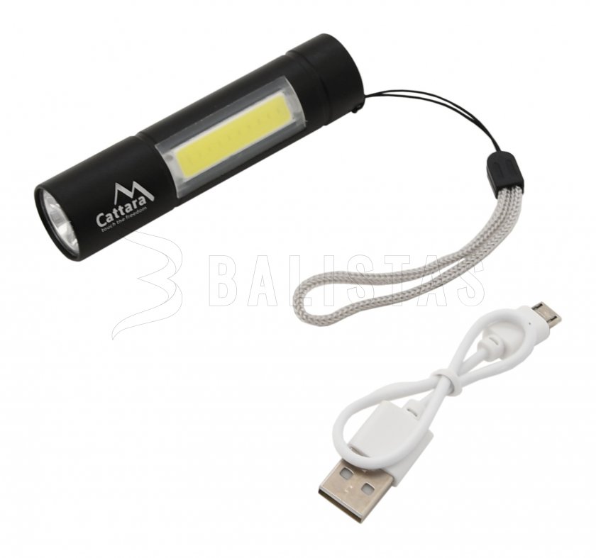Pocket LED flashlight Cattara 120lm rechargeable