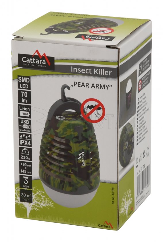 Flashlight PEAR ARMY rechargeable + insect catcher