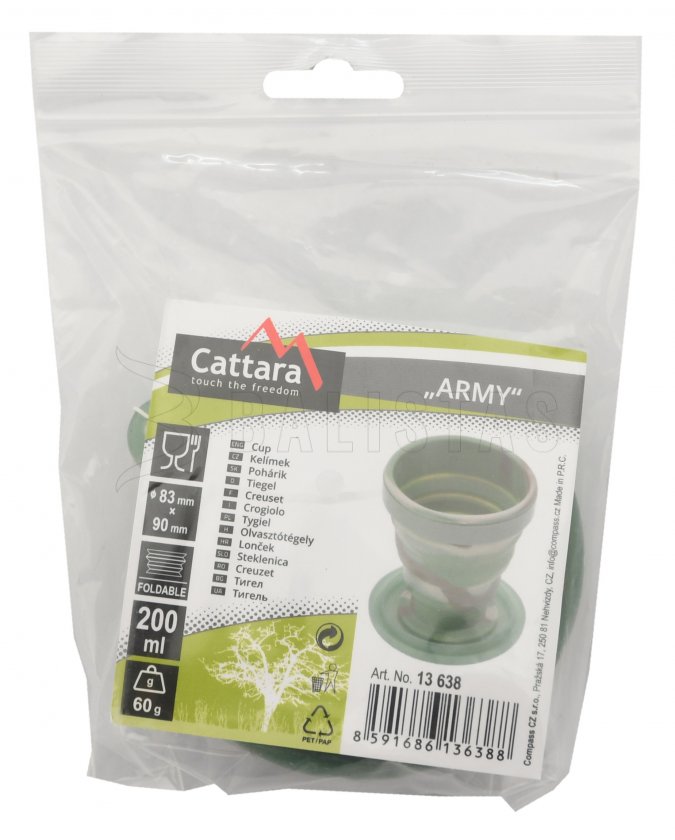 Silicone foldable cup ARMY 200ml