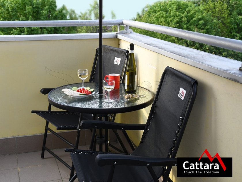 Folding parasol TERST 180cm grey