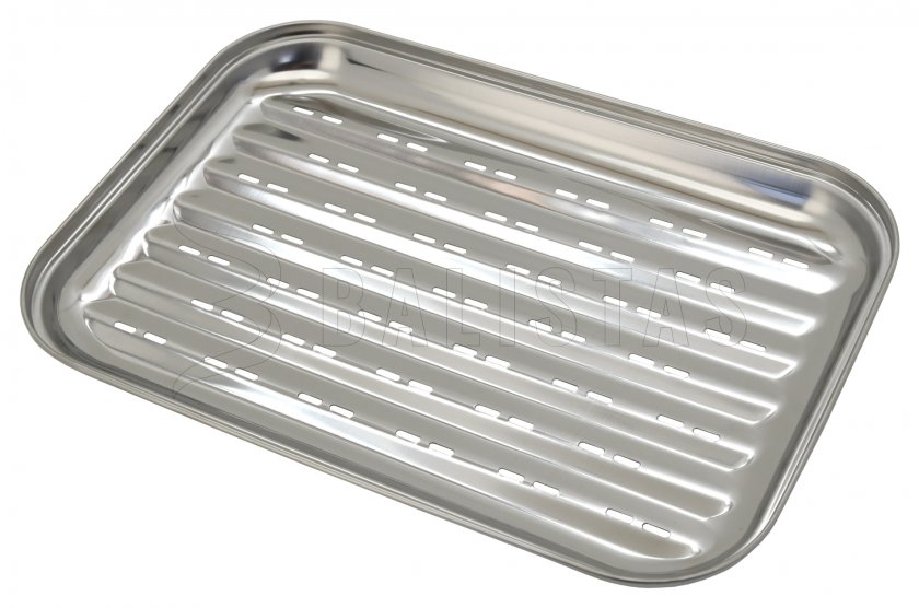 Stainless steel grill tray 34 x 24cm