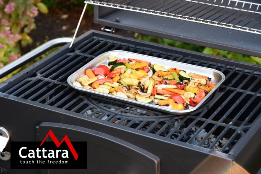 Stainless steel grill tray 34 x 24cm