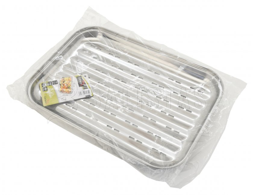 Stainless steel grill tray 34 x 24cm