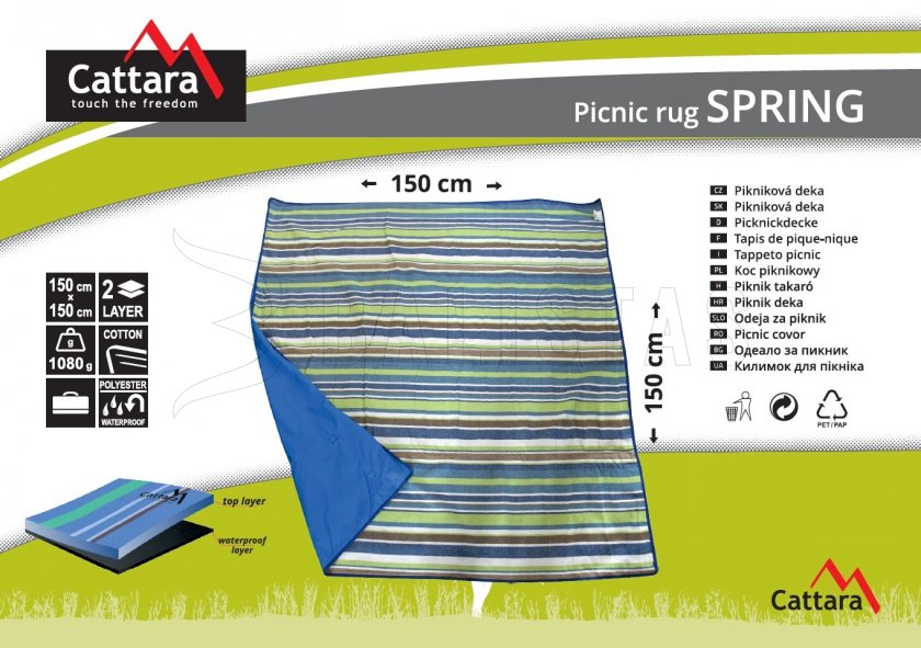 Picnic blanket SPRING 150x150cm