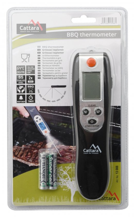 Digital folding grill thermometer