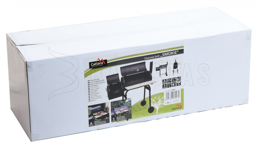 SMOKIE charcoal grill with smokebox