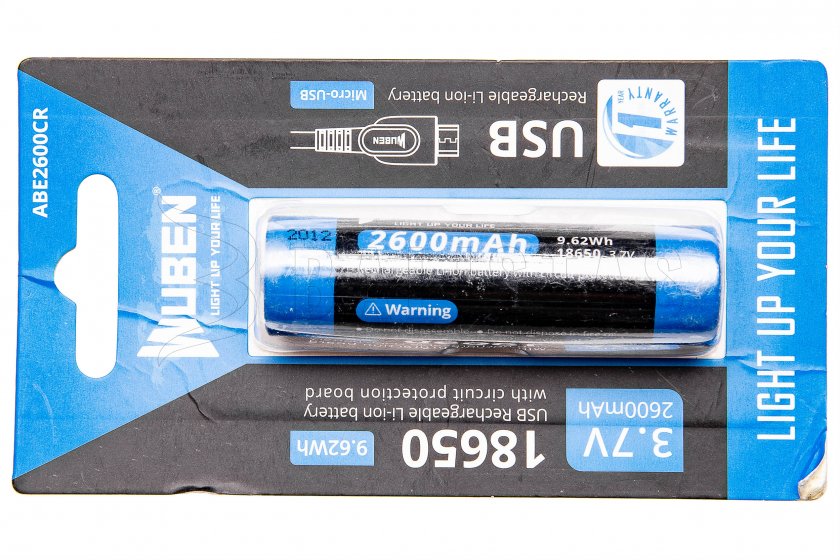 Battery Wuben 2600B/18650 Li-Ion 2600mAh