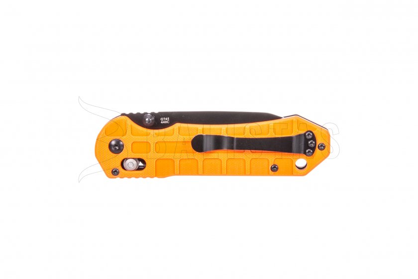 Ganzo G7453P orange closing knife with whistle