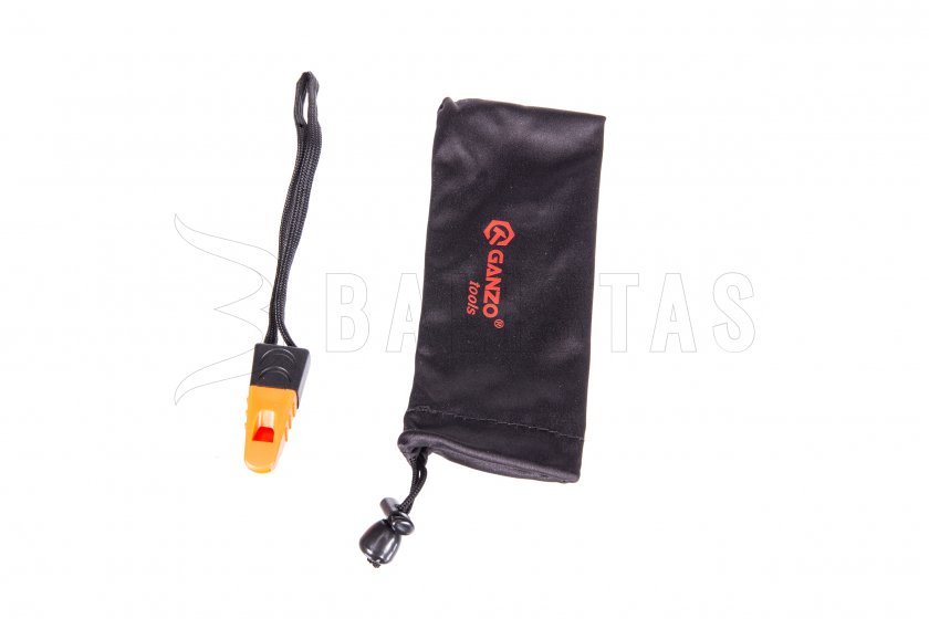 Ganzo G7453P orange closing knife with whistle