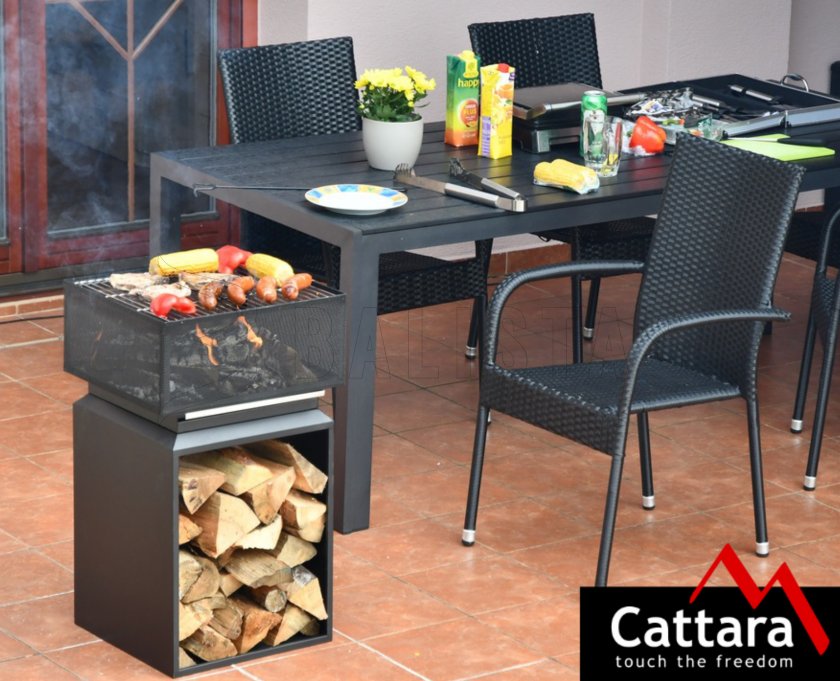 CUBE Fire Pit with Grate 74cm