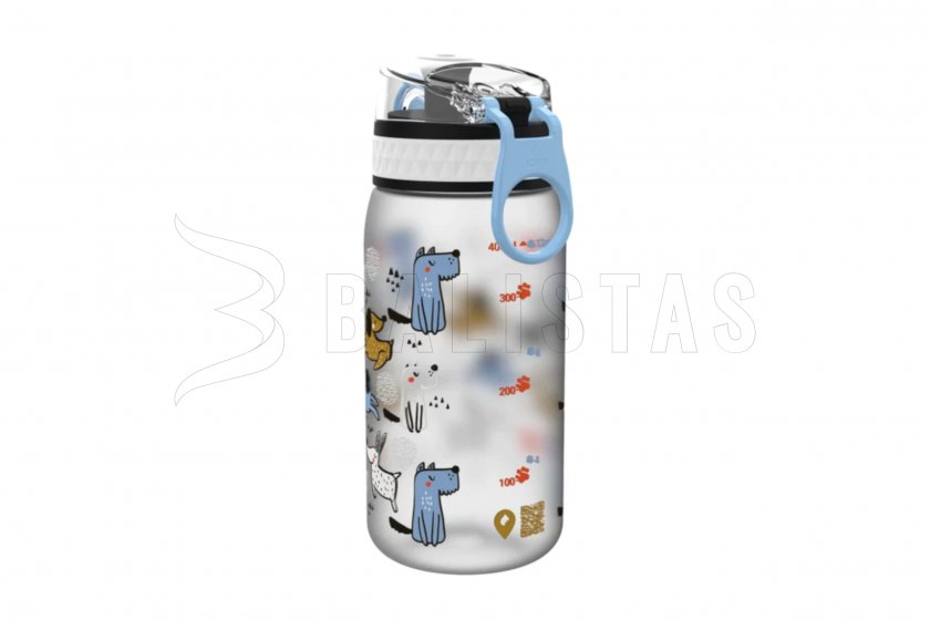 Láhev ION8 Leak Proof 400ml šedá se psy 2