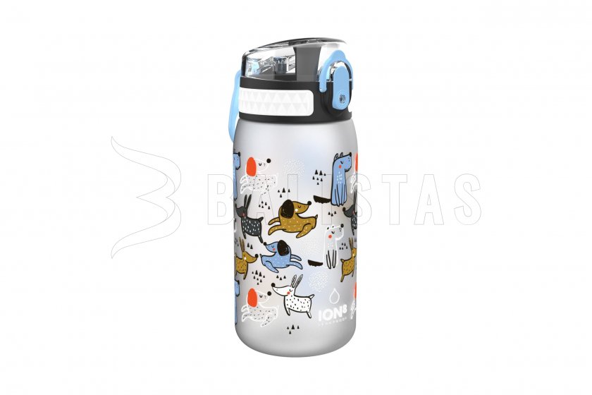 Láhev ION8 Leak Proof 400ml šedá se psy 1