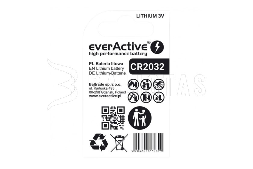 Battery everActive CR2032 3