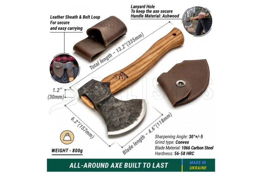 Axe BeaverCraft Bushcraft Splitting Axe AX3 2