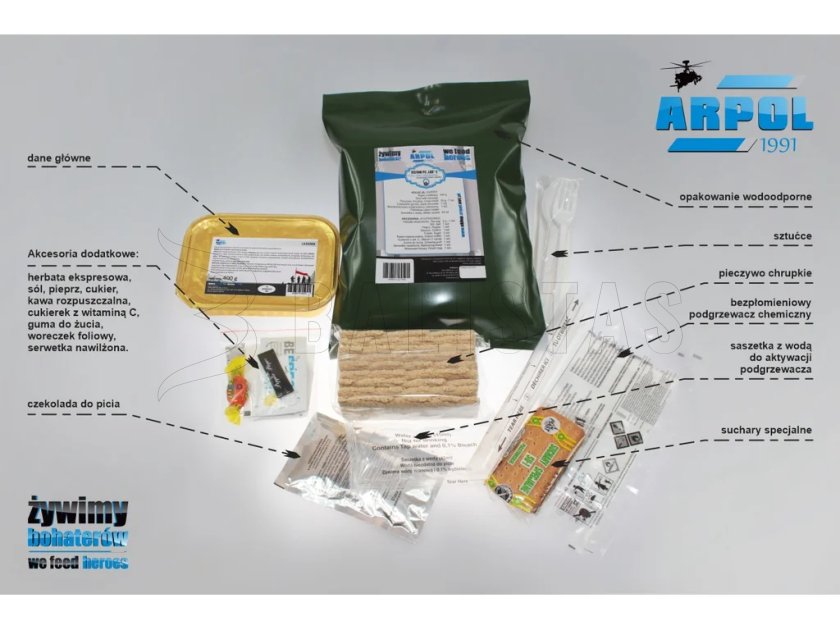 All-Day Pack of 3 Meals Arpol PC Land 2 MRE 4