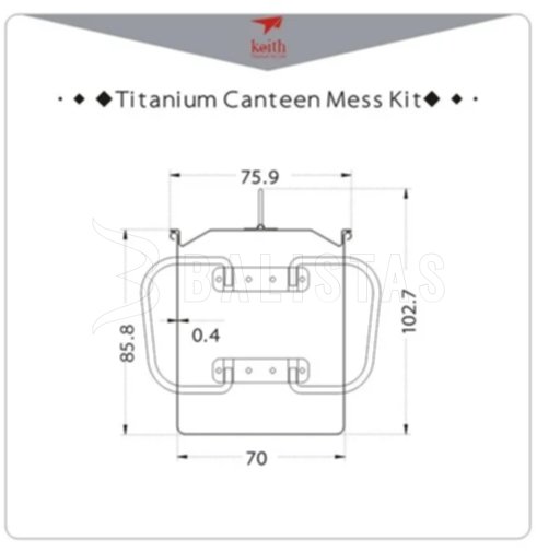 Titanium Mug Keith with Lid 300ml 6