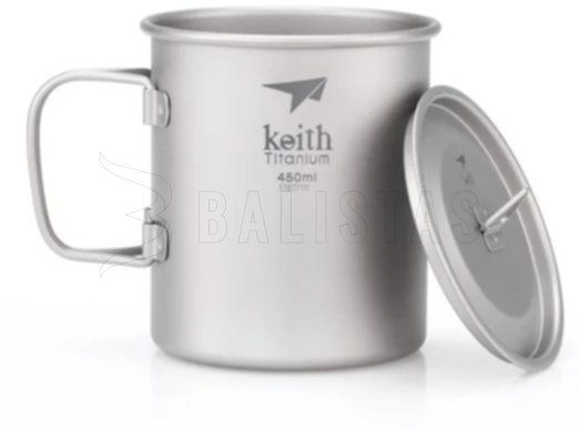 Titanium Mug Keith with Lid 450ml