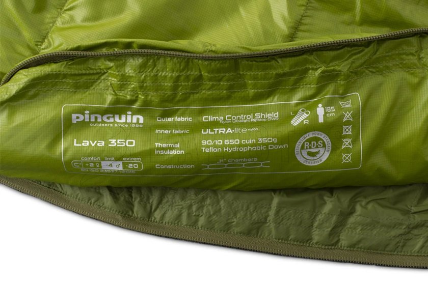 Sleeping Bag Pinguin Lava 350 175cm Blue Right 5