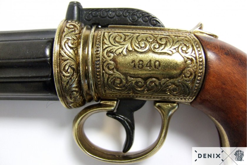 Pepperbox Replica – six-barrel revolver, England 1840 8