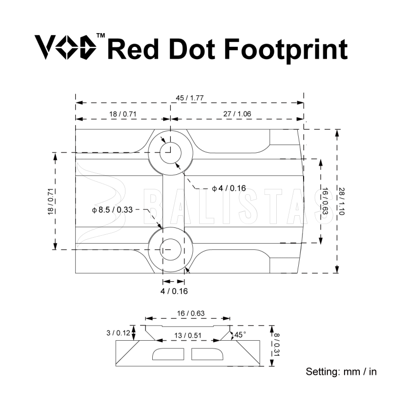 Adapter Vector Optics MOJ/VOD 3
