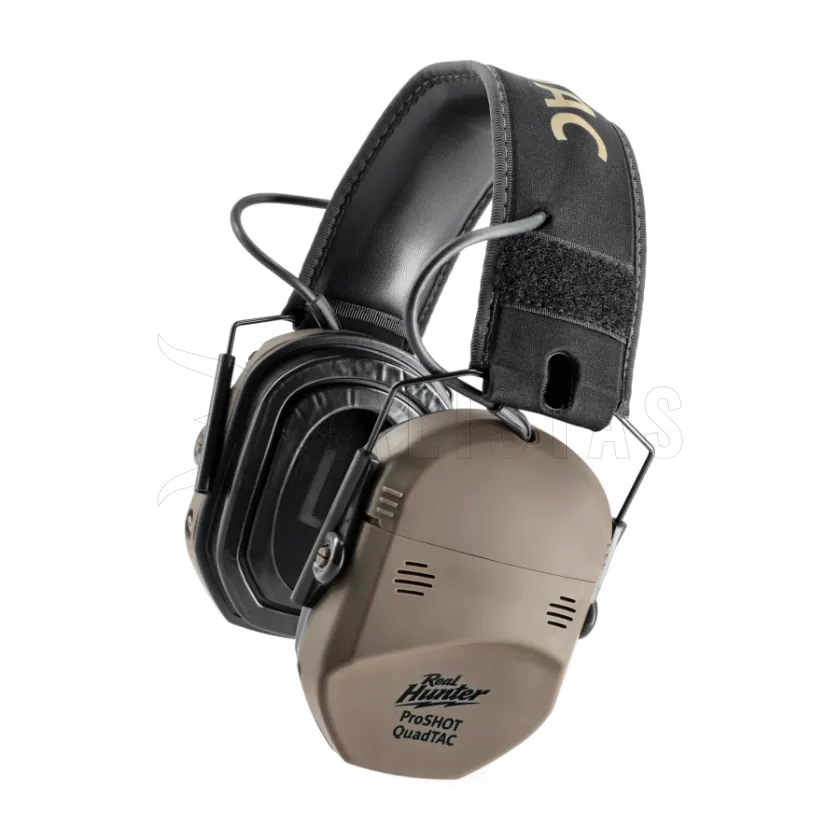 Electronic shooting earmuffs RealHunter Active ProSHOT QuadTAC FDE 4