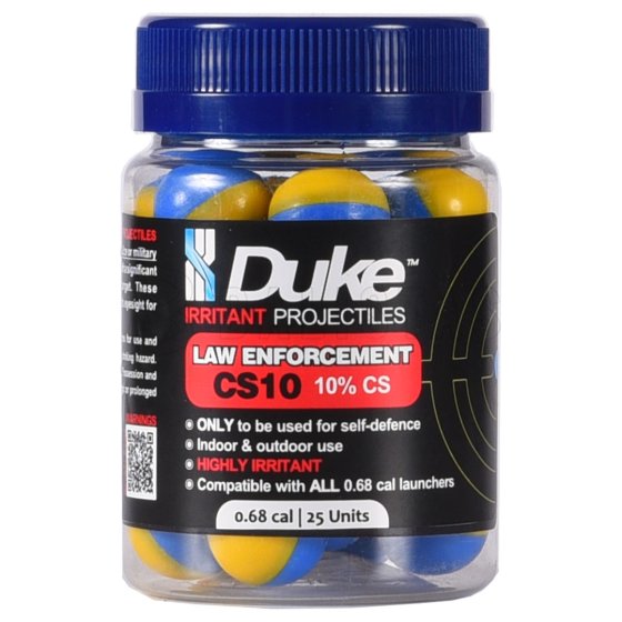 Duke CS10 Law Enforcement Irritant Projectile .68 25 pcs