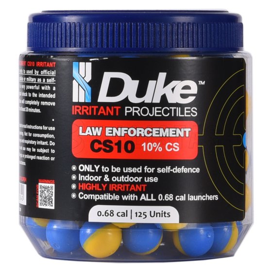 Duke CS10 Law Enforcement Irritant Projectile .68 125 pcs